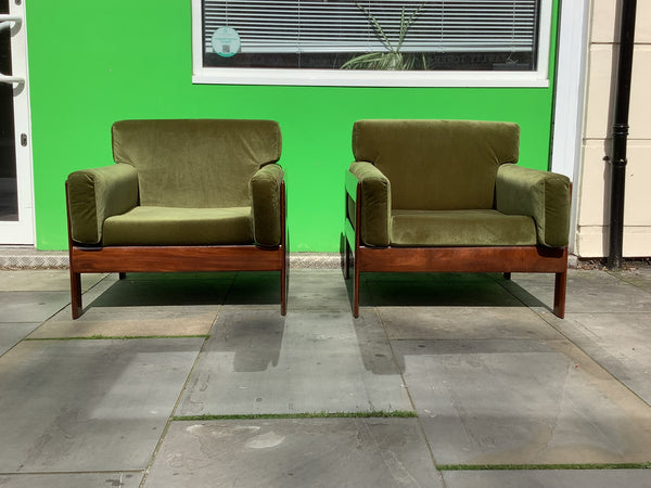 A pair of 1960’s Danish armchairs in style of Tobia Scarpa