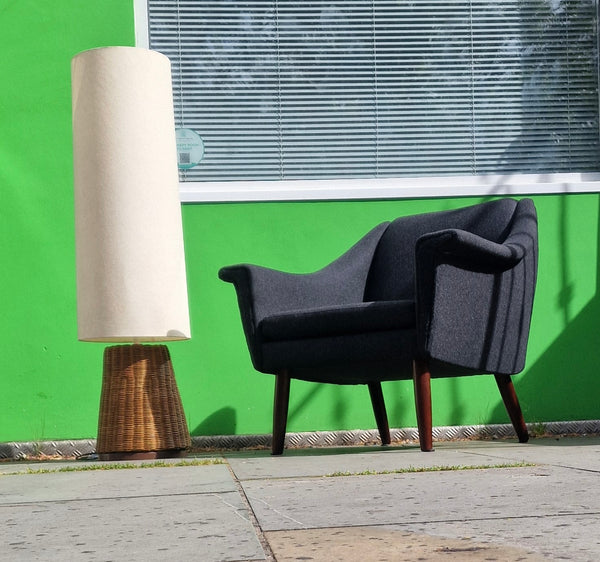 1970s large rattan lamp Cc Japan