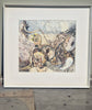 Vintage faded sunflower heads and seed pods art works
