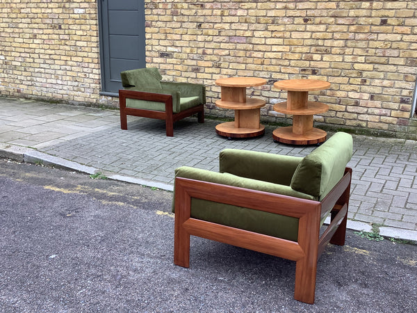 A pair of 1960’s Danish armchairs in style of Tobia Scarpa