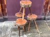 Brutalist stool French cutting block