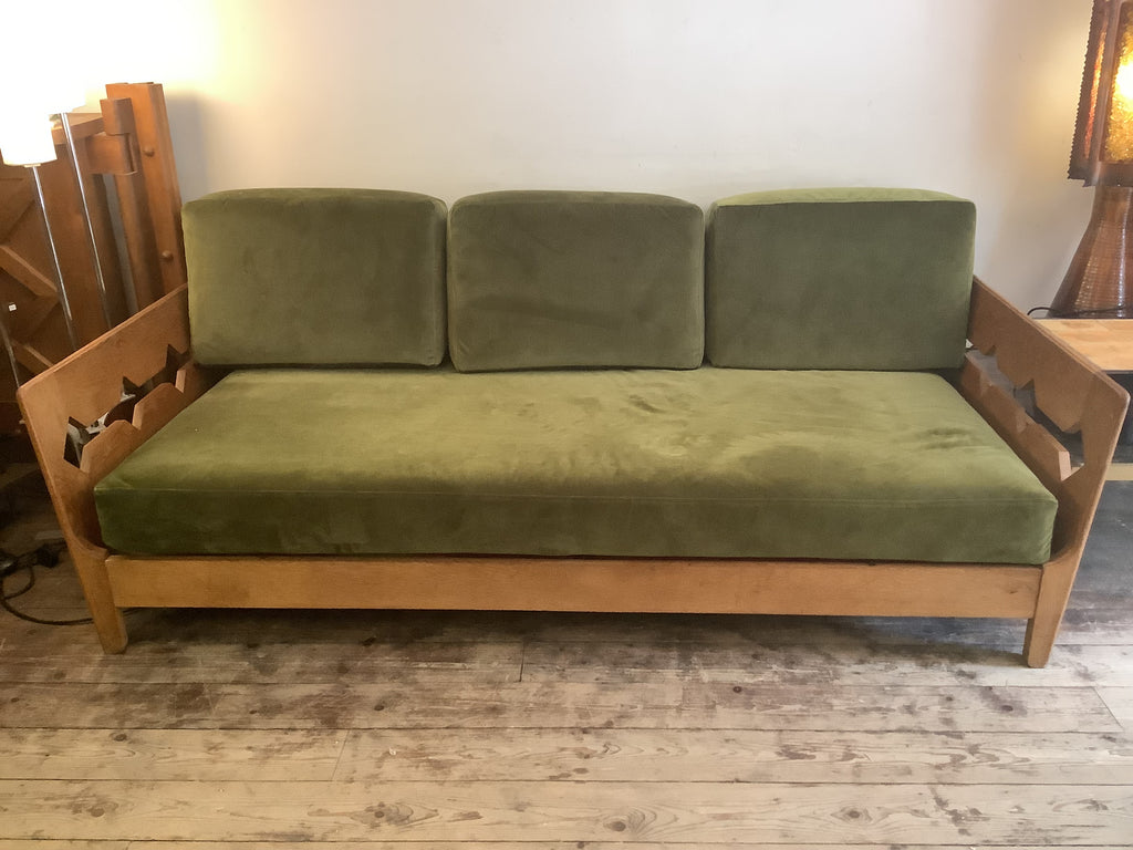 1960’s Oak Daybed/Sofa by Guilherme et Chambron