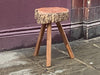 Brutalist stool French cutting block
