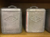 A set of 1950’s French Aluminium Dried Food Storage Canisters