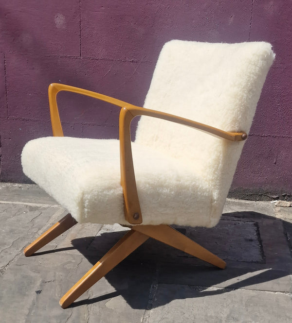Mid century modern Scissor armchair by Wilhelmina Knoll 1950s