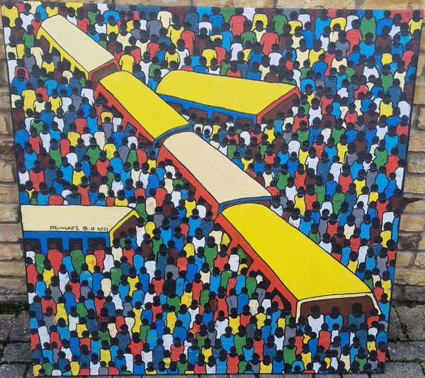 Original oil painting by Ogunlade Babatunda