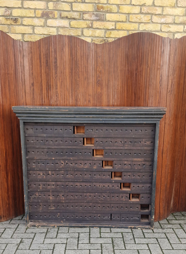 Vintage British Railway luggage label cabinet