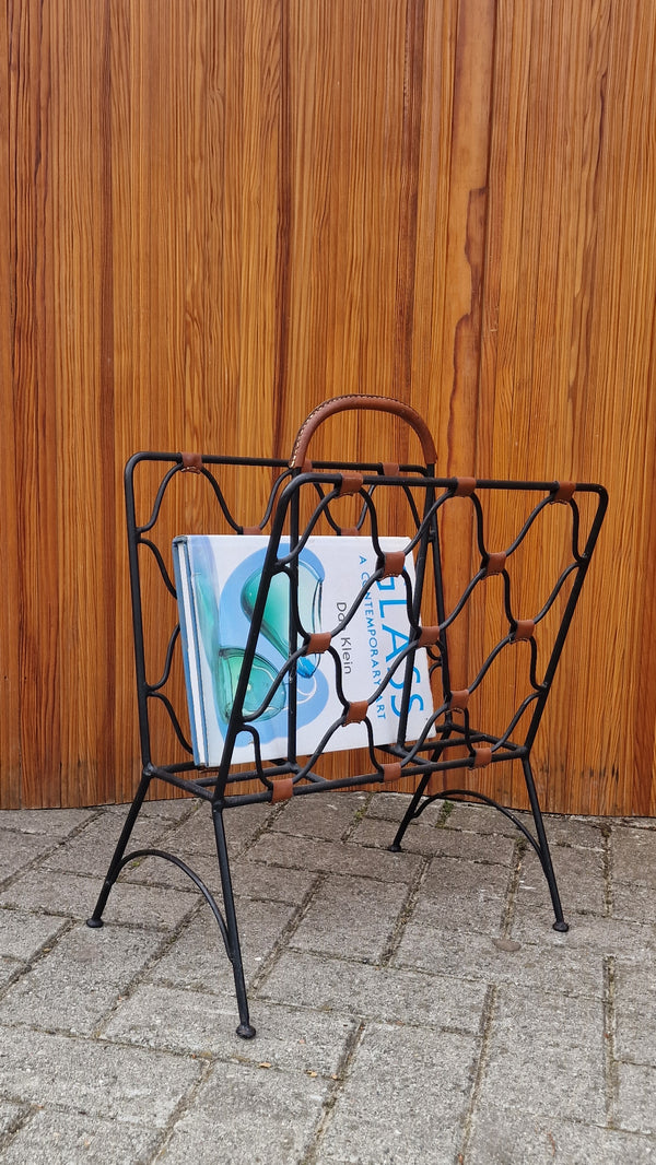 Attributed to Jacques Adnet magazine Rack