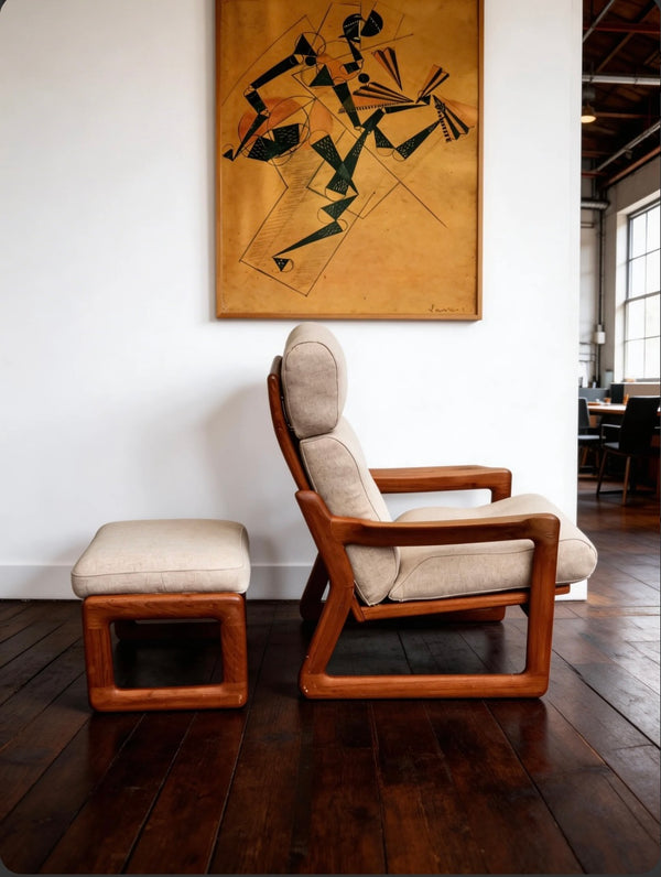 Mid century teak easy lounge chairs by Komfort Möbelfabrik , 1960s
