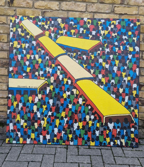 Original oil painting by Ogunlade Babatunda