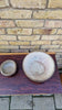 Vintage organic pair of studio pottery bowls