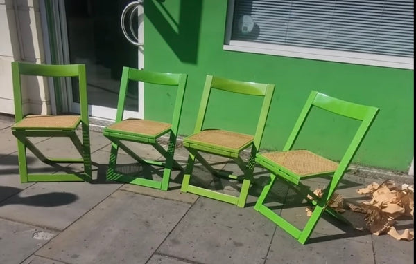 4 x 1970s folding chairs by Aldo Jacober