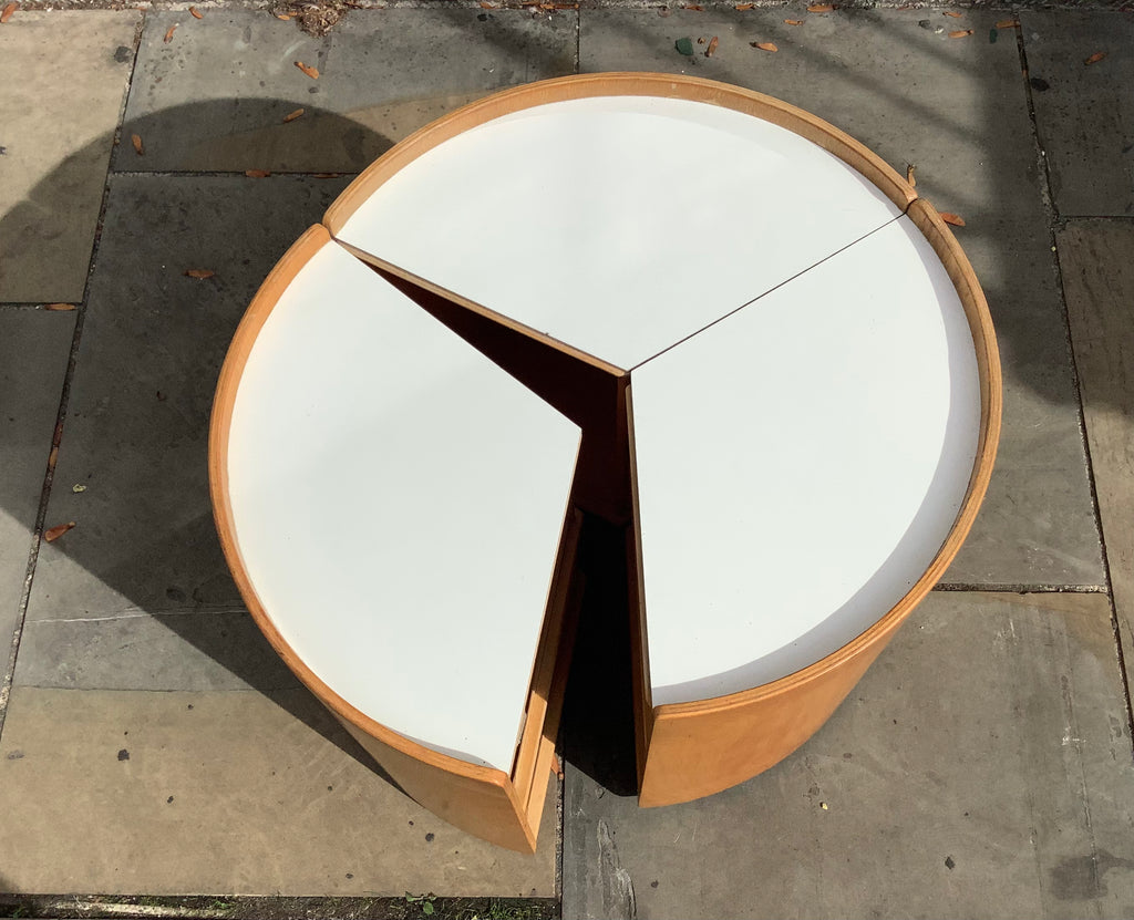 1950s circular coffee table