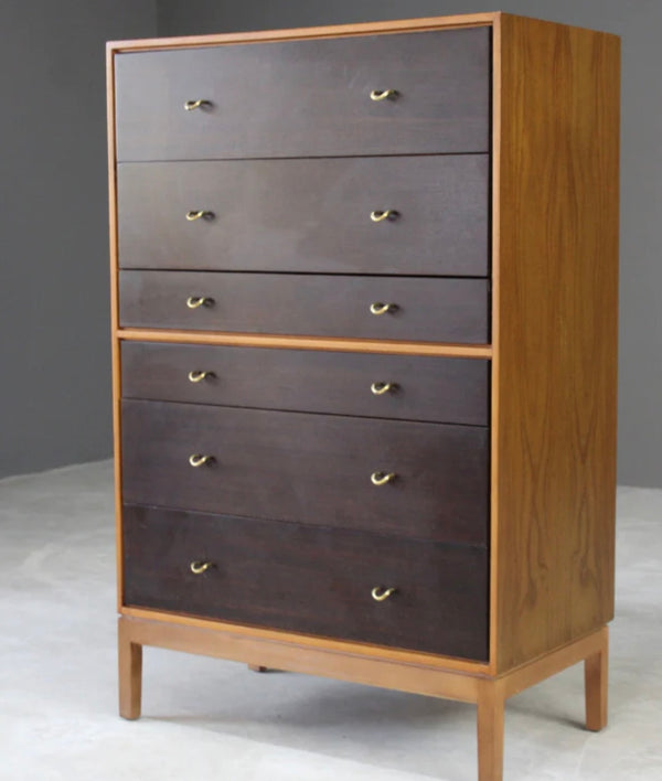 1960’s 2 Tone Chest of Drawers Tallboy by John And Sylvia Reid for Stag