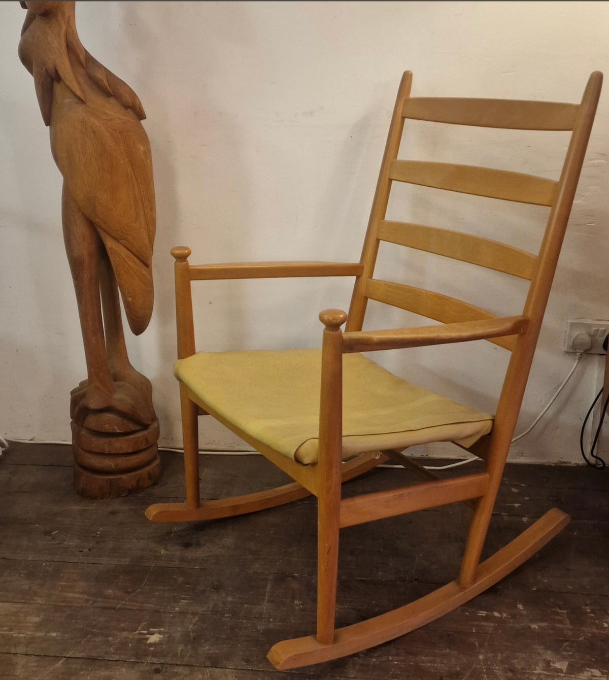 Vintage beech rocking chair by Niels Eilersen, Denmark 1960 – Bleu ...