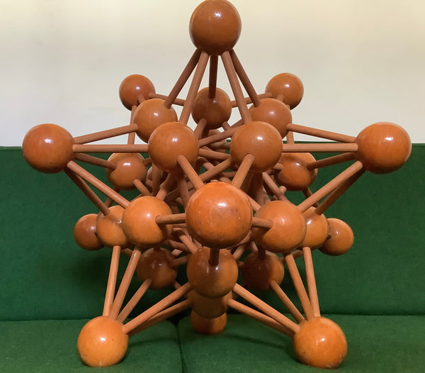 Decorative 1960s Atomic wooden Science culture sculpture