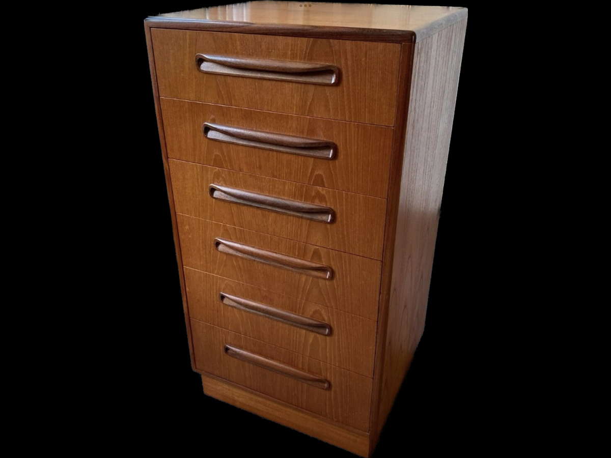 G Plan Fresco Tall Boy Chest Of Drawers Bleu Furniture