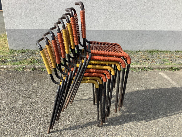 1950s stackable spaghetti chairs