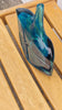 Axe head/Fish vase midina glass by Michael Harris