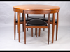 1960s Danish extendable dining table 6 chairs by Hans Olsen for Frem Rojle