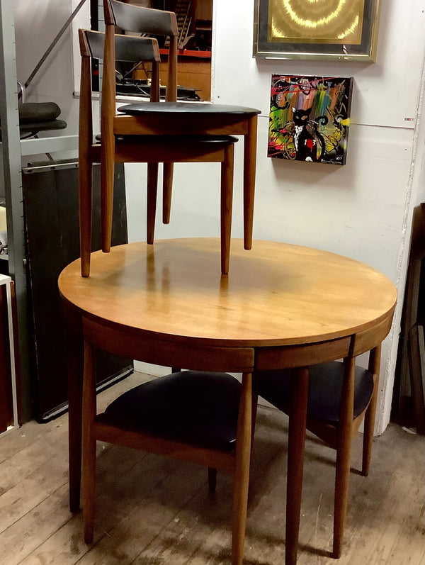 1960's Danish table and chairs by Hans Olsen