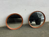 A pair of 1960s Danish  round rosewood  framed mirrors