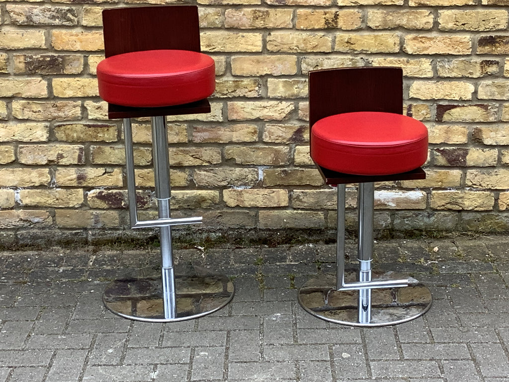 A pair of Poltrona Frau Bar Stools