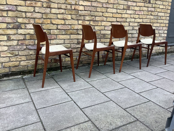 1960's set of 4 Scandinavian dining chairs