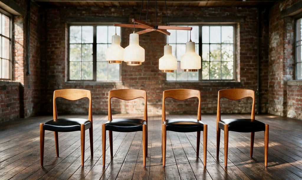 4x 1960s French dining chairs
