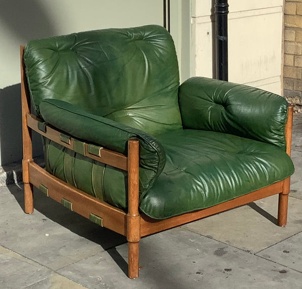 1970s German leather armchairs