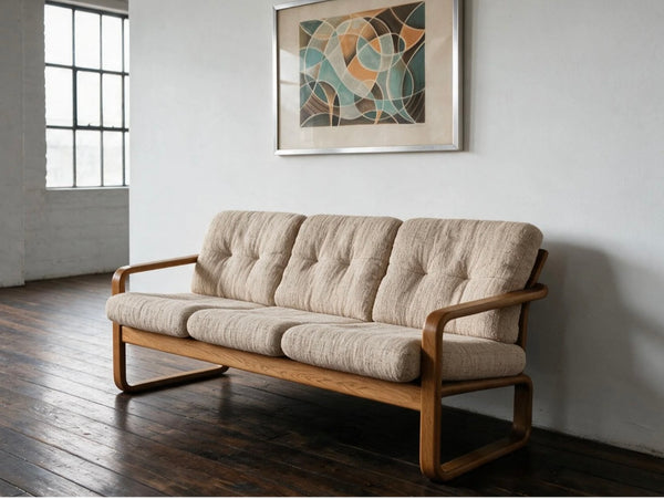 VINTAGE MID CENTURY SOFA IN SOLID TEAK BY HOLSTEBRO MÖBELFABRIK, 1960S