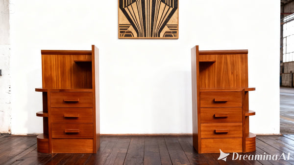 A Pair of French Deco bedroom cabinets