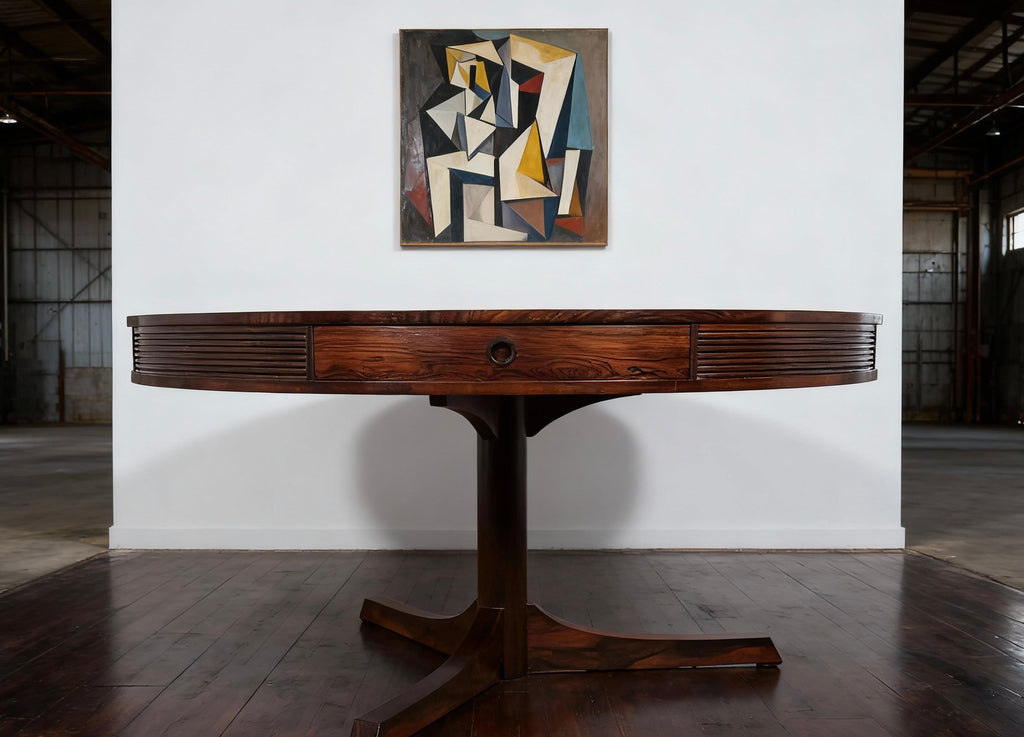 Robert Heritage for Archie Shine, Mid Century Rosewood Drum Dining Table