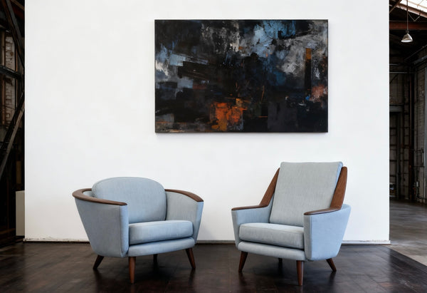 1950s reupholstered Pair of Danish armchairs