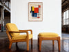 Danish JULL KRISTENSEN ARMCHAIR & foot stool