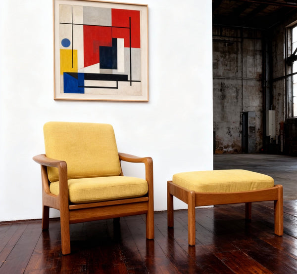 Danish JULL KRISTENSEN ARMCHAIR & foot stool