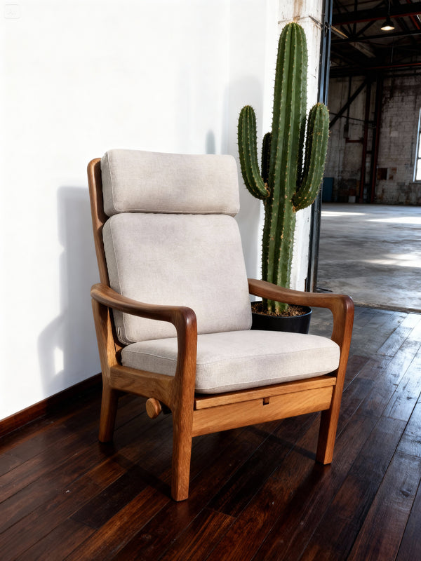 Danish Design classic recliner chair by Jens-Jull Kristensen for JK Denmark