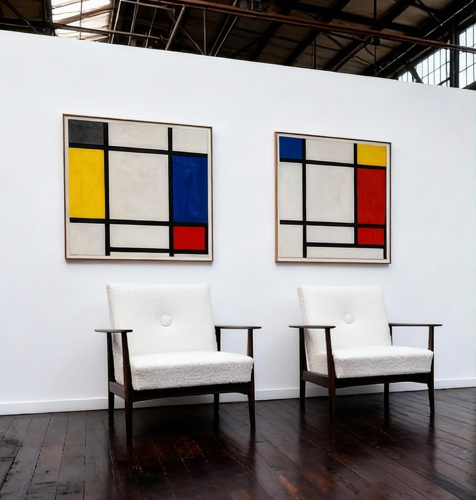 1960's Scandinavian, mid century, modern pair of armchairs