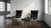 A pair of Ari lounge chairs with ottomans by Arne Norell for Norell Möbel AB,