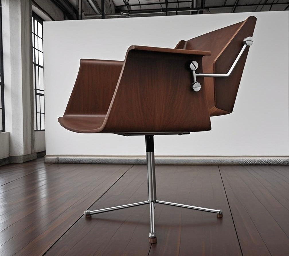 1970s bent ply office in the style Carlo Rotti