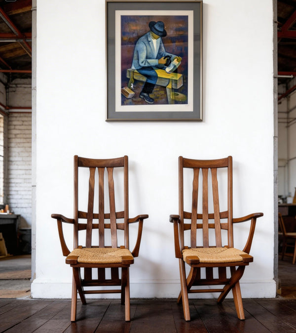 A pair  of French Modernist/Brutlist Garden Chairs, French  1950s