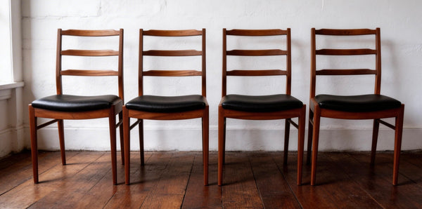 1960s  4x Teak dining chairs