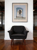 1960s Reupholstered Danish armchair