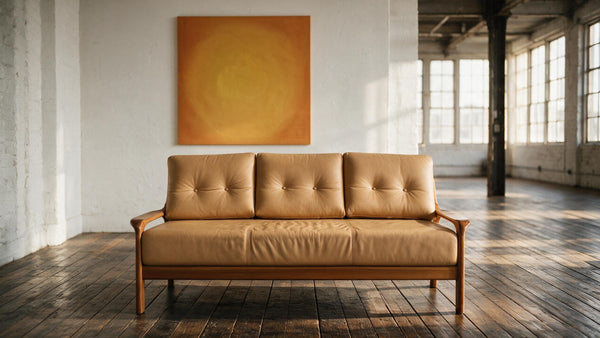 1970's 3 seater Danish sofa/daybed