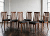 6x G Plan Mcm Teak & Bergere Cane / Wicker Dining Chairs 1970s