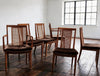 6x G Plan Mcm Teak & Bergere Cane / Wicker Dining Chairs 1970s