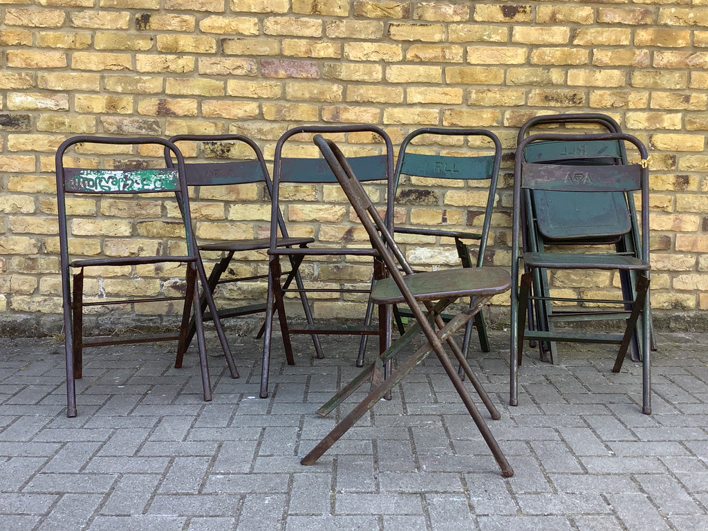 Old metal folding chairs deals