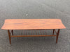 Walnut and sycamore coffee table produced by Everest - 1960s