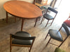 1960’s Mcintoah round extending dining table 4x chairs