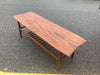 Walnut and sycamore coffee table produced by Everest - 1960s